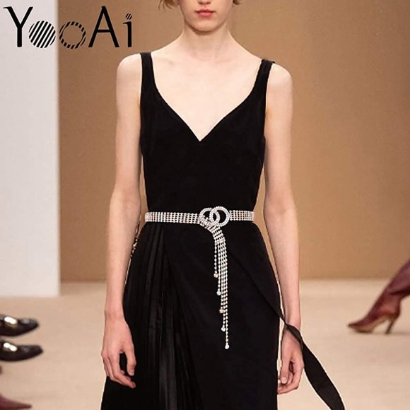 Crystal Waist Belt for Women Rhinestone Chain